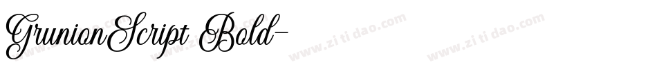 GrunionScript Bold字体转换